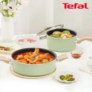 [테팔] 인덕션 티타늄 블라썸 민트 편수/양수/전골냄비 (택1)