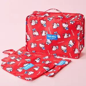 [꼬마스타]헬로키티 애플 여행용 파우치 5종세트-레드