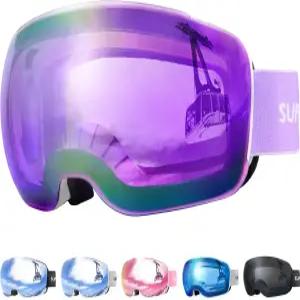 슈퍼트립 스키 고글 교체 가능한 렌즈 김서림 청소년용 방지 스노우보드 남성