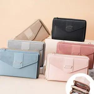 (올핀)2단 지퍼 장지갑 클러치백 핸드폰 수납 가방 겸용