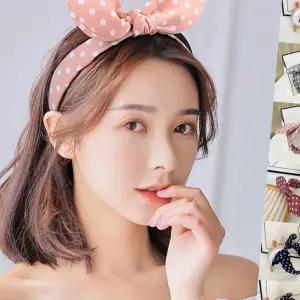 (올핀)도트 리본 머리띠 URK-175 넓은 헤어악세서리