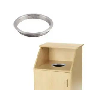 [생활] 스텐레스 마감용 휴지통 링형 투입구 날개형 대형 쓰레기통