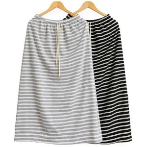 빅사이즈치마 X305L602 가로단가라일자스커트 MO