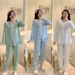 카라 여성잠옷 레이스 긴팔 가을 DS5003 [f97D1B3]