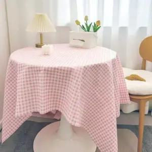테이블보 식탁보 사각테이블보 분홍 스퀘어