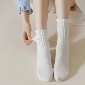 사계절 여성 무지 버블 중목 양말 6켤레 세트/컬러/삭스/숙녀/용/여자/학생/교복/데일리/캐주얼/외출/심플