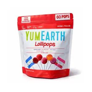 야미얼스 막대사탕 60개입 419g 유기농 롤리팝 학교 교회 어린이집 답례 파티용 대용량 디저트 간식