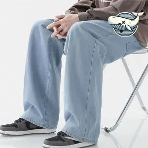 와이드핏 기본 청바지 남녀공용 허리밴드