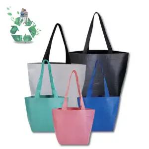 인기 RPET원단 잇템 주경 다용도리유저블백 타포린장바구니 시장가방 재활용플라스틱원단 장바구니 재활용