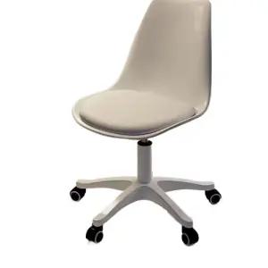 바퀴달린 식탁 의자 화이트 보조의자 데스크 인테리어 다이닝 캐셔 등받이