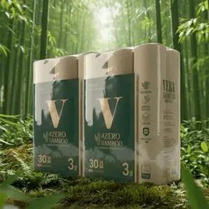 베라 4ZERO 무해력 뱀부 3겹엠보싱 30M 30롤 X2팩 대나무 화장지