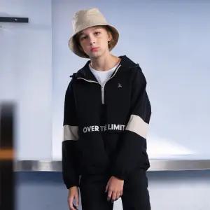 오션스카이 [2color]공용 소매배색 nylon 후드 아노락 - 멀티