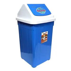 미성플러스 웰빙사각휴지통 4호(25L) 1개/종량제/대용량/대형/사무실/병원/욕실/플라스틱/스윙형/튼튼한/학