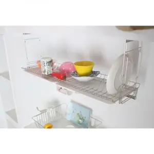 씽크선반 800 (슬라이드))/스텐레스/공중/벽겸용/벽걸이/설거지/부착/씽크대/선반/그릇/건조대/부착식/식기