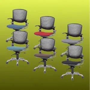 [하프클럽/셀러허브]사원용 회전의자 멜론 팔유 사출 쿠션 알루미늄발