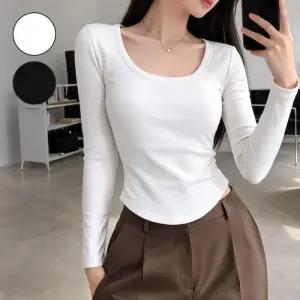 제이나 U넥 여성 긴팔티