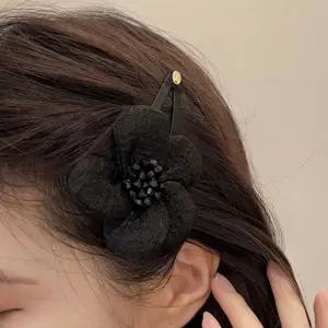 (올핀)여성 헤어핀 플라워 잔머리 앞머리 고정 똑딱삔