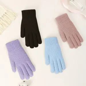 여성 컬러풀 핑거홀 터치 장갑 urk-207 방한 벙어리 귀여운