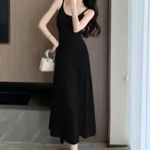 끈나시 롱 원피스 슬림 패션 베이직 날씬 무지 a라인 a