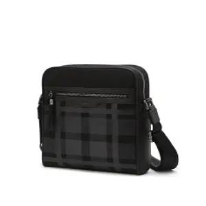 닥스 DAKS [톤턴] 블랙 헤리티지 체크패턴 남성 크로스백 정장 회사 캐주얼 여행 남자 블랙 검정 가방