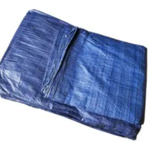 외부 물건보호 구멍있는 파란색 덮개천 천막 포장마차 시골장터