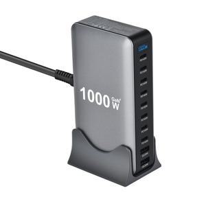 2026년 신제품 1000W GaN 고속 충전기 PD3.1 USB 타입 C 10포트 데스크탑 스테이션 어댑터 모바일 및 태블