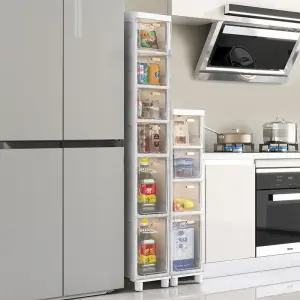 틈새 서랍장 폭좁은 수납장 150 얇은 슬림장 14cm 화이트