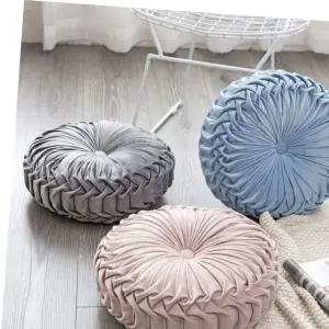 원형쿠션 플리츠 호박원형쿠션 UC-0002