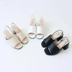 통굽슬리퍼 국내제작 502 미들힐 통굽 토오픈 슬링백 샌들