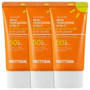 프리티스킨 더 퓨어 제주 선크림 60ml 3개 감귤비타씨 시카365 시카워터푸르프) SPF50+ PA++++