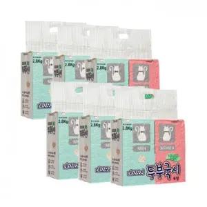 6개세트 네꼬모리 두부국시 나노입자 무향 고양이 모래