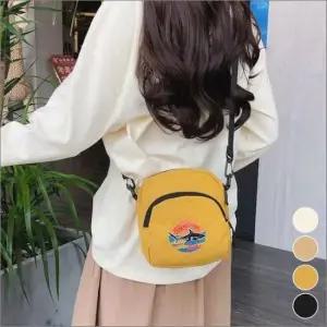 소지품 상어 보조가방 미니 귀여운 여자 크로스백 프린팅 수납