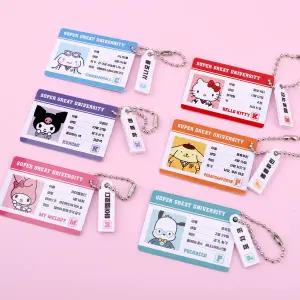 산리오 랜덤 학생증 가방고리 열쇠고리 키링
