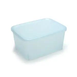 수납정리박스 그레이블루 상자 수납 뚜껑박스