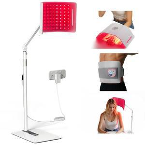 얼굴과 몸을 위한 라이프줌 레드 라이트 테라피, 스탠드와 벨트가 장착된 96개의 LED 곡면 실리콘 적외선 FSA HSA 660nm 850nm 듀얼 웨이브 램프, 다기능 테라피 패널.