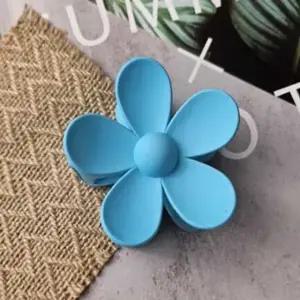 플라워꽃포인트집게핀 꽃모양헤어집게핀(블루)