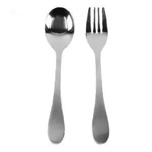 어린이 식사 도구 2p 세트 숟가락 포크 무광 스테인리스 유아 아기 유치원