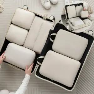 여행용 압축파우치 6종세트 압축팩 방수파우치 캐리어 이너백 수납가방 5COLOR