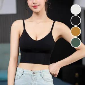 어깨끈 조절 가능한 여자 데일리 볼륨 캡 끈 나시 hFh7+9efz