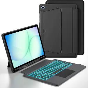 삼성 갤럭시 탭 A11+/A9+ 플러스 11인치 키보드 케이스 A9+ A11+ 5G용 7가지 색상 백라이트 트랙패드 펜