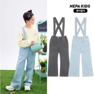 [롯데백화점]네파 여아 서스펜더 데님 팬츠 KL21601