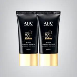 1+1 AHC 마스터즈 아쿠아 리치 선크림 백탁없는 워터프루프 박세리선크림