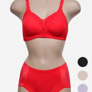 X-UP 노와이어브라 거들 햄팬티 세트여성속옷세트 여자속옷세트 A컵속옷세