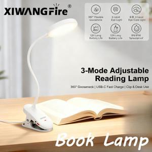 LED 클립형 미니 북 램프 USB 야간등 침실 독서등 충전식 휴대용
