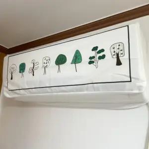 중형 벽걸이 에어컨커버 덮개 보관 먼지차단 가림막 가리개 카바콘 덮게 보호