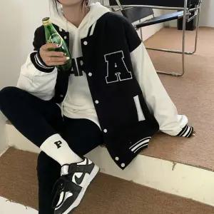 대학교 과잠 스타일 영문 포인트 여성 야구 점퍼