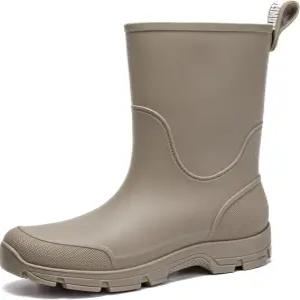 남녀용 WOWSTICK 방수 레인 부츠 경량 미끄럼 방지 낚시 데크 가든 미드 송아지 야외 작업
