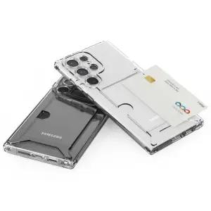 간단 간편 스마트폰 방탄투명젤리케이스 카드2장수납 슬라이드형 카메라렌즈보호 갤럭시 S22 S901 전기종