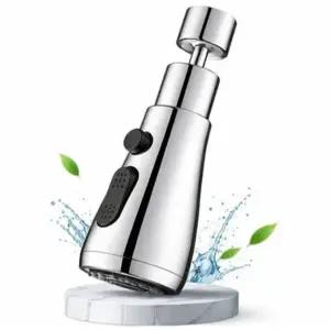 way 수전 헤드 720도 회전식 수도꼭지 3단 출수 수전 주방 절수 절수형 분사기 회전형 코브라 세면대 욕실