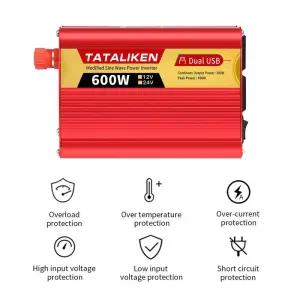 차량용인버터 인버터 브라질 소켓 600W1500W2000W2500W DC 12V24V AC 110V220V 휴대용 차량용 충전기 변환